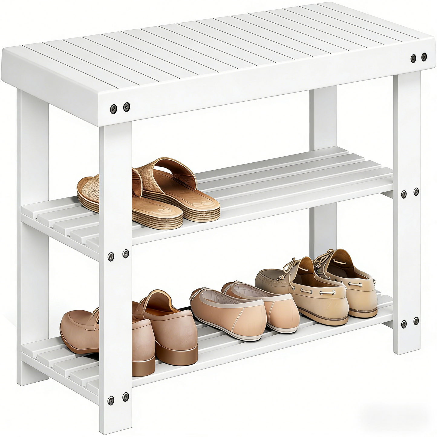 3-Tier Multi-Functional Bamboo Storage Bench