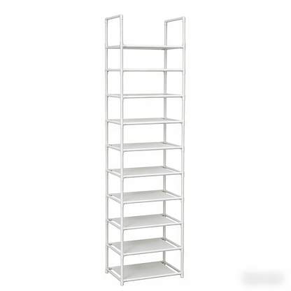 Tall 10-Tier Shoe Rack – Space-Saving Narrow Storage Shelf