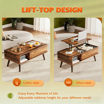 Lift-Top Storage Coffee Table – 2-in-1 Multi-Functional Living Space Piece