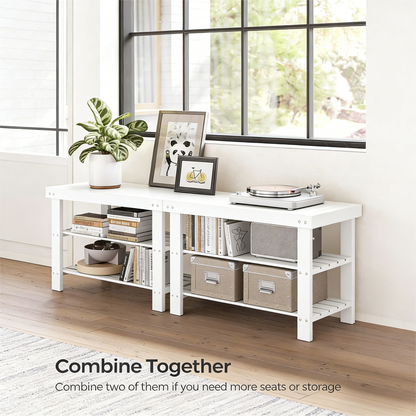 3-Tier Multi-Functional Bamboo Storage Bench