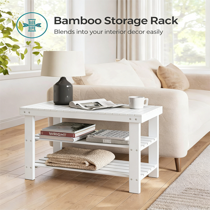 3-Tier Multi-Functional Bamboo Storage Bench